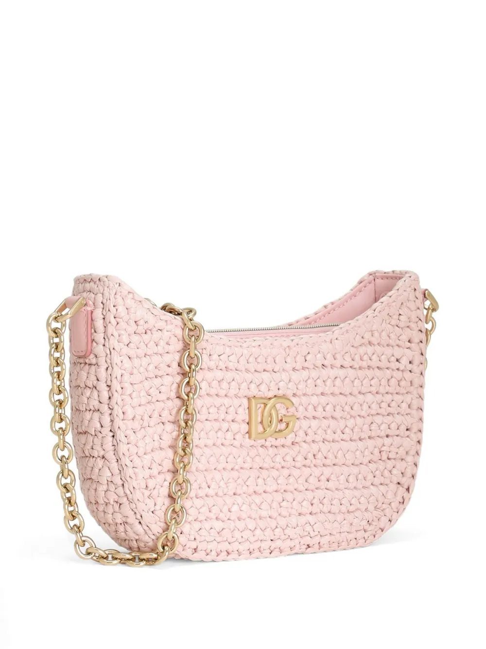 Dolce & Gabbana Kids Gehaakte raffia tas Roze