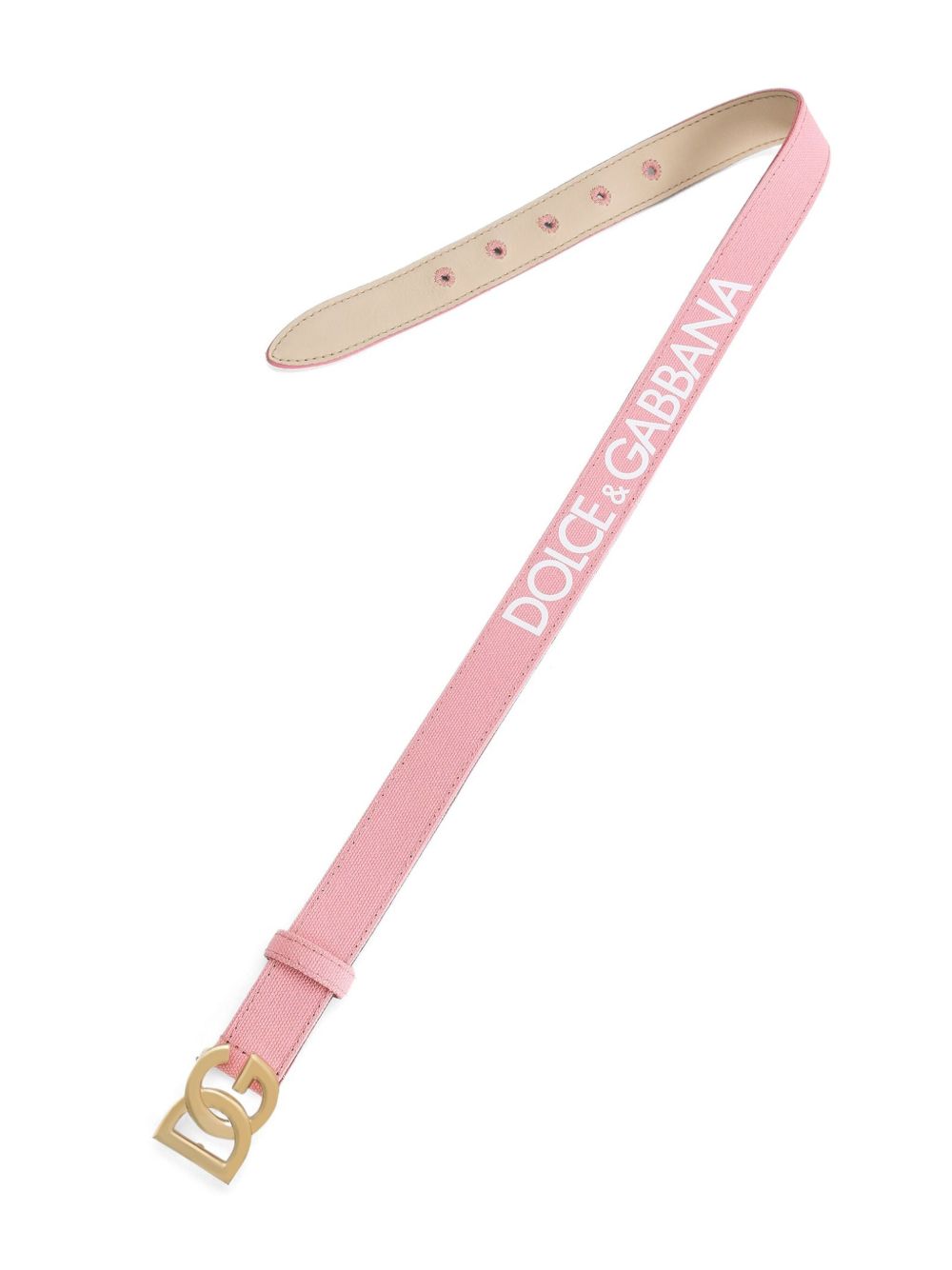 Dolce & Gabbana Kids Riem met logogesp - Roze