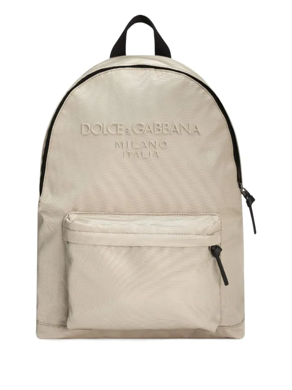Dolce Gabbana Kids Logo Backpack Neutrals FARFETCH