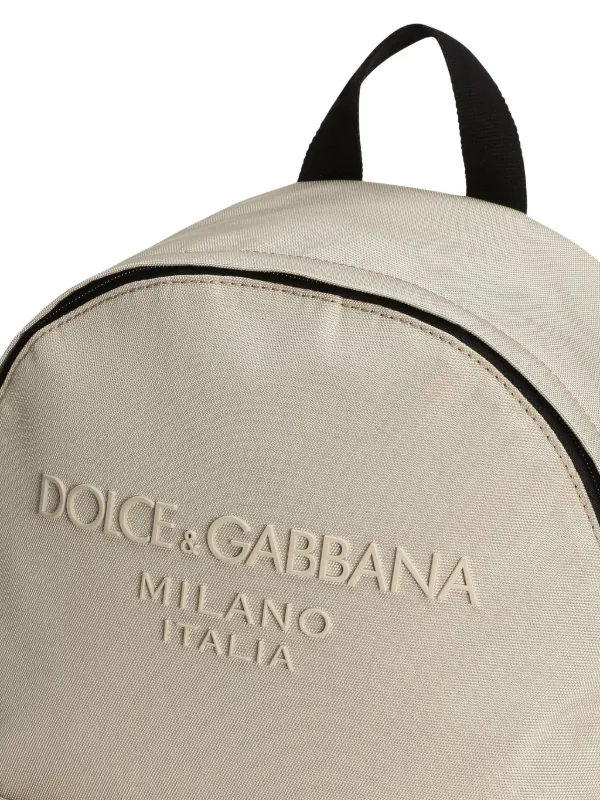 Dolce Gabbana Kids Logo Backpack Neutrals FARFETCH