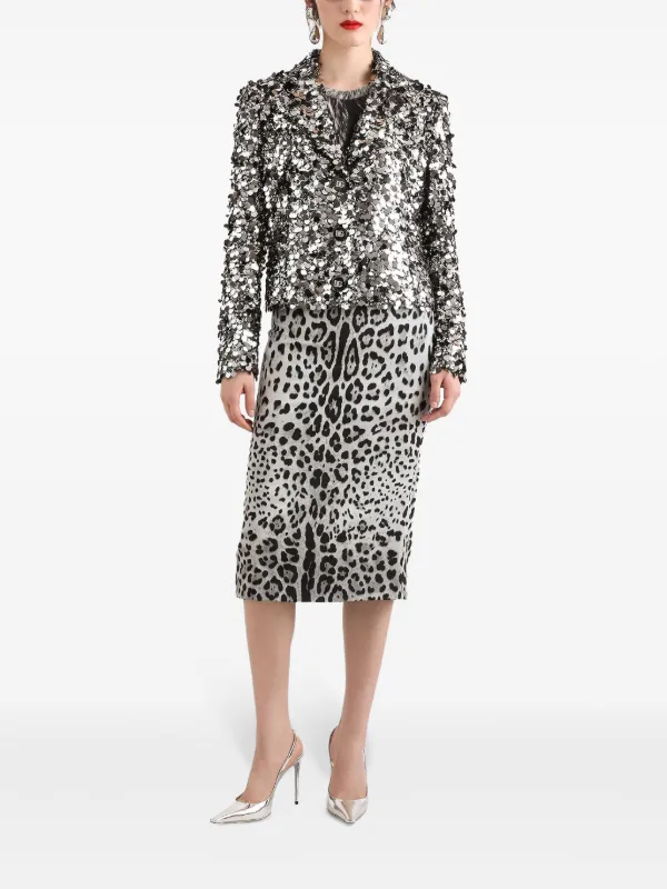 Dolce & Gabbana スパンコール ジャケット | シルバートーン | FARFETCH JP