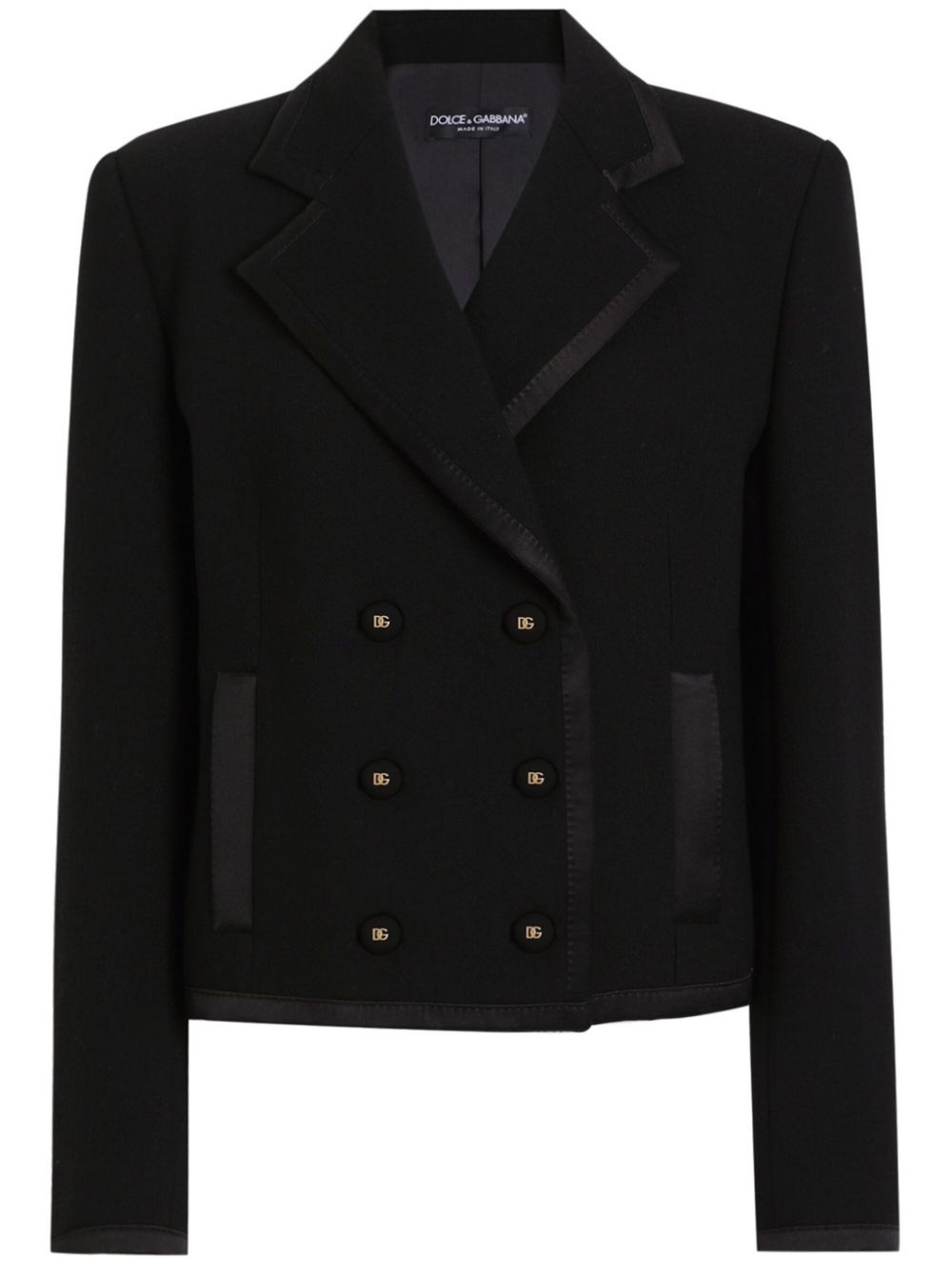 Dolce & Gabbana satin-trim blazer - Black