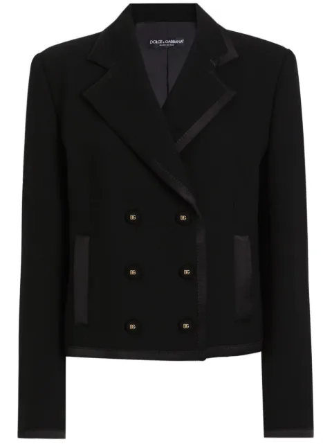 Dolce & Gabbana blazer à col à revers en satin
