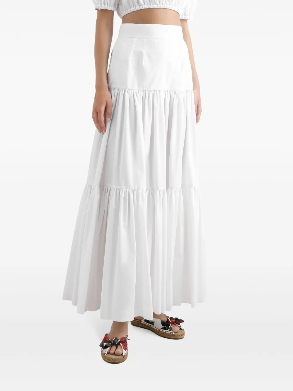 Dolce & Gabbana Gelaagde maxi-rok Wit