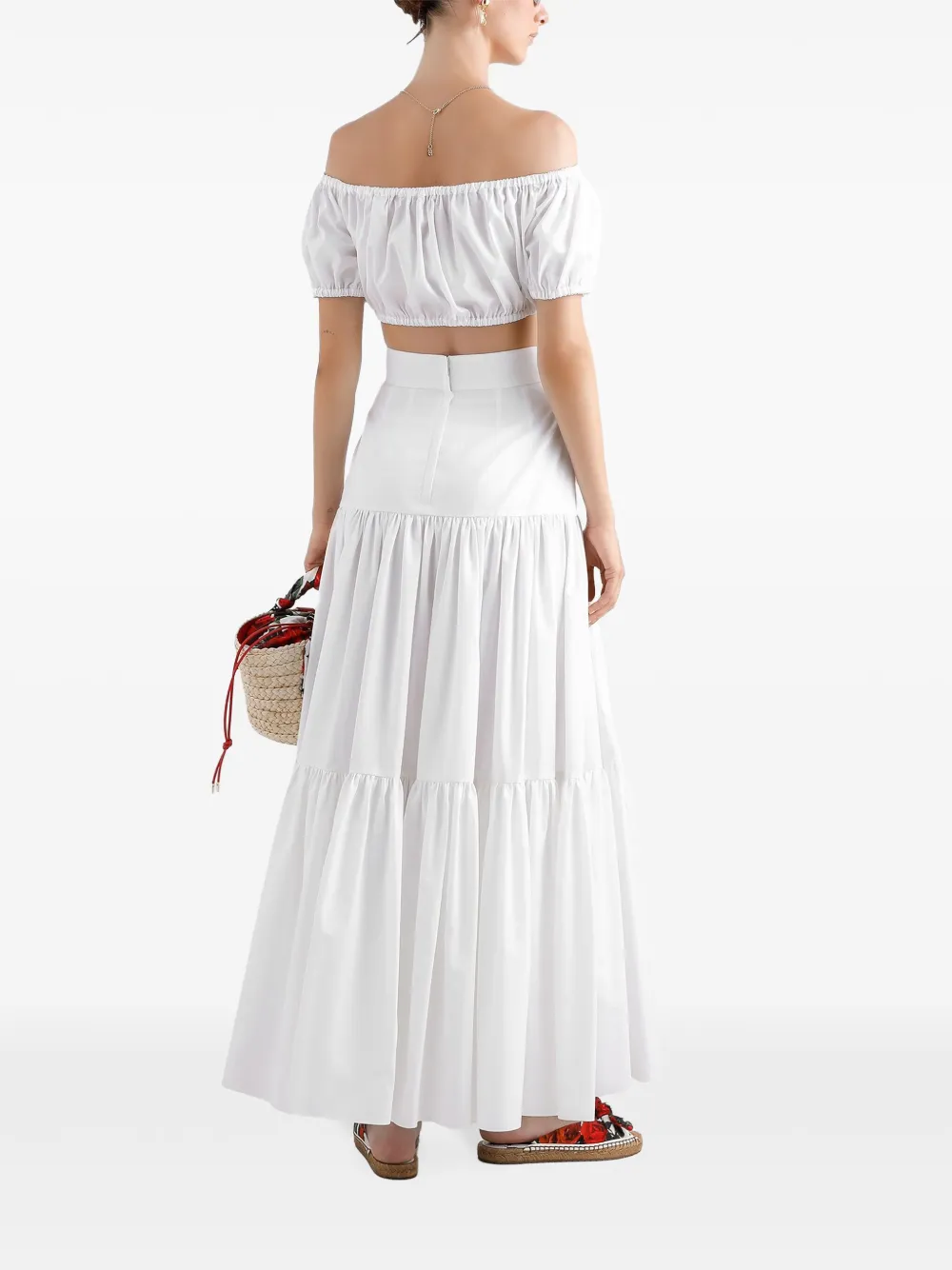 Dolce & Gabbana Gelaagde maxi-rok Wit