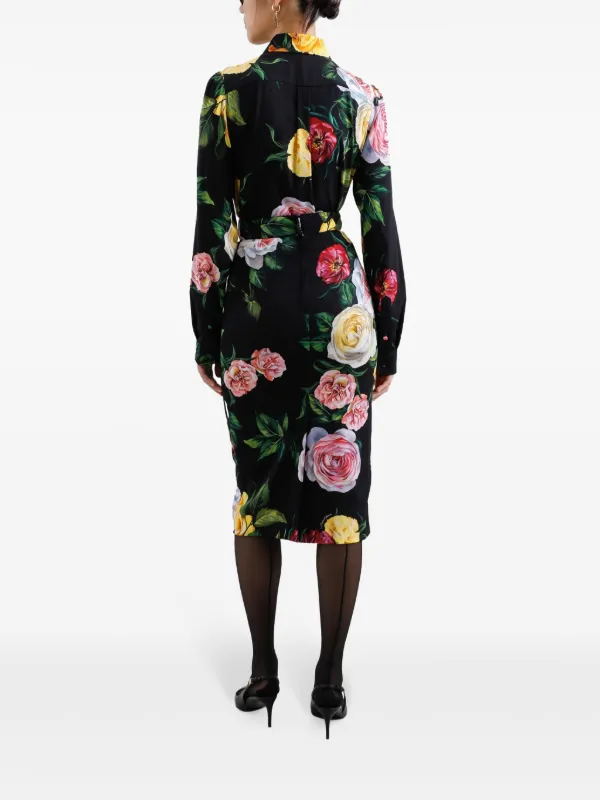 Dolce & Gabbana floral-print Midi Skirt | Black | FARFETCH