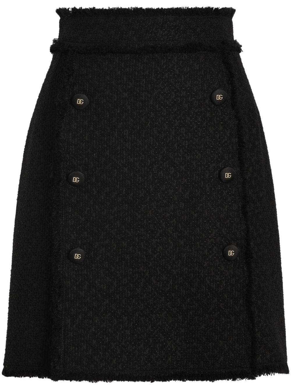 Dolce & Gabbana Tweed mini-rok Zwart