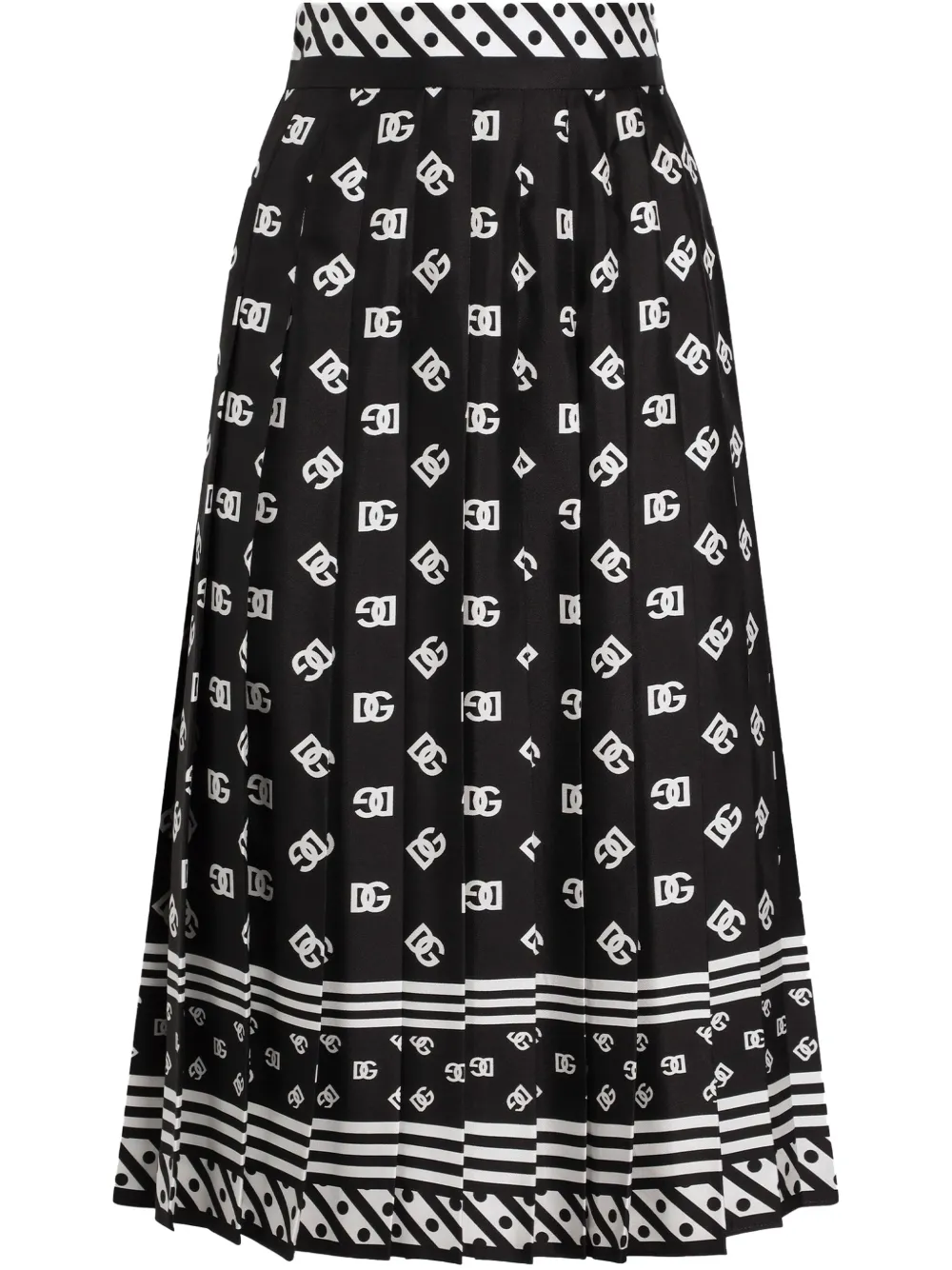 monogram midi skirt