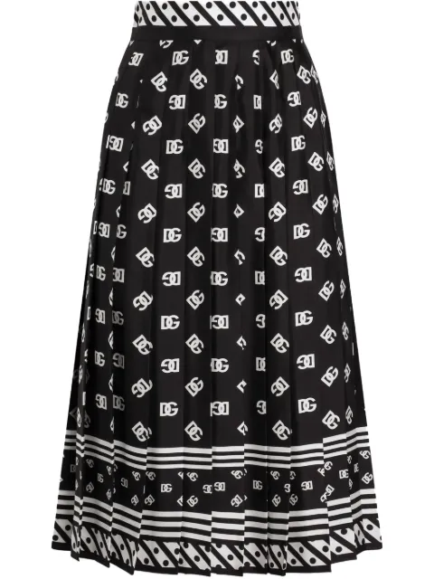 Dolce & Gabbana monogram midi skirt