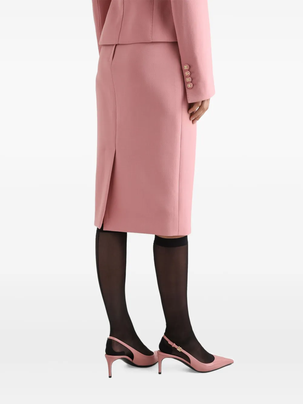 Dolce & Gabbana Tweed midi-rok Roze