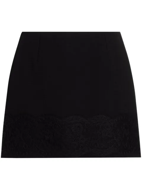 Dolce & Gabbana falda corta con ribete de encaje