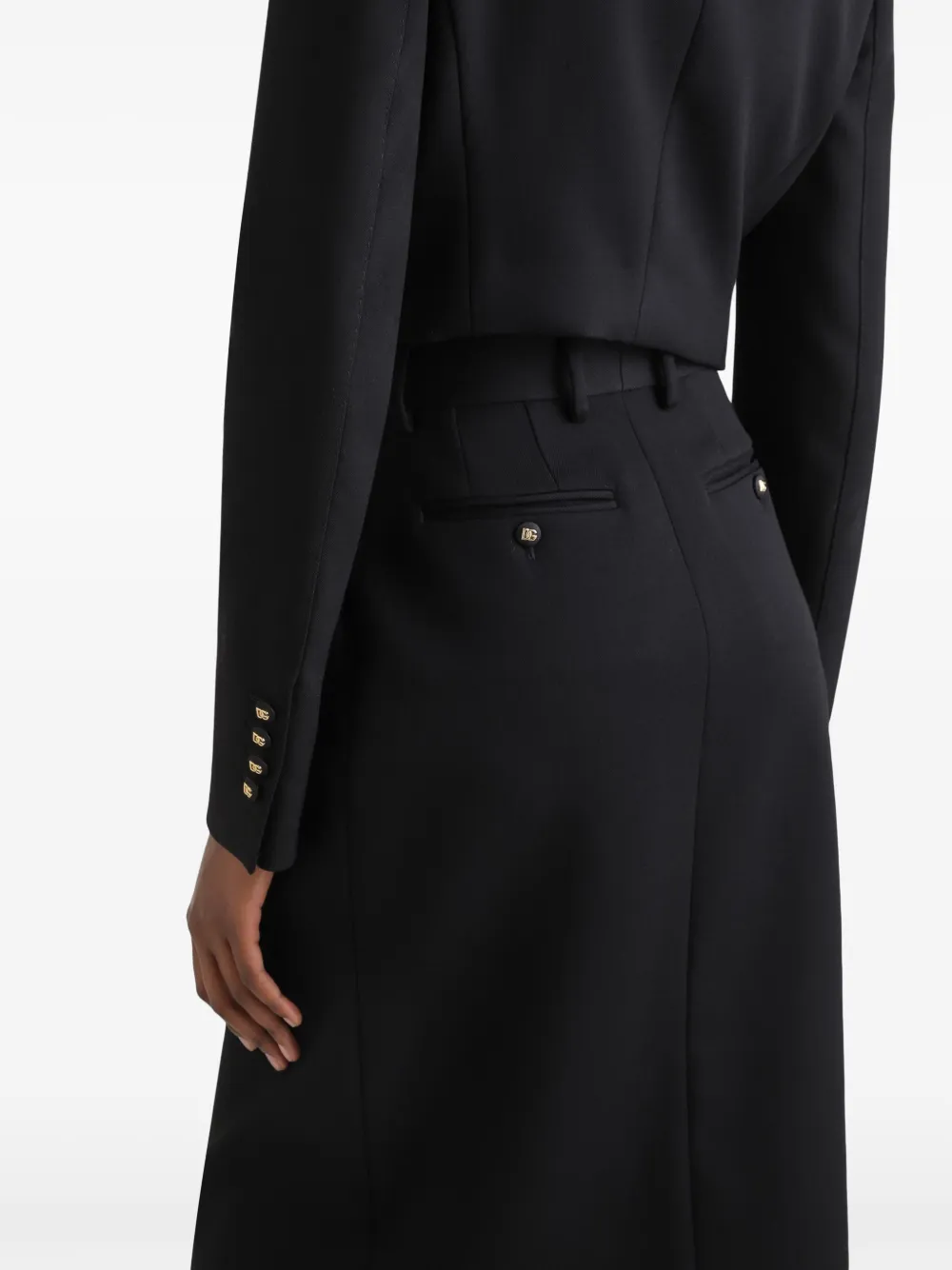 Dolce & Gabbana Midi-plooirok Zwart