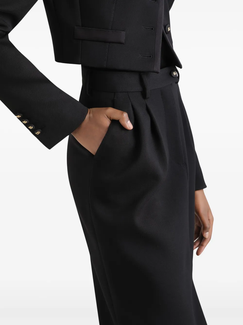 Dolce & Gabbana Midi-plooirok Zwart