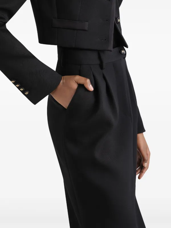 Dolce & Gabbana pleat-detail Midi Skirt | Black | FARFETCH