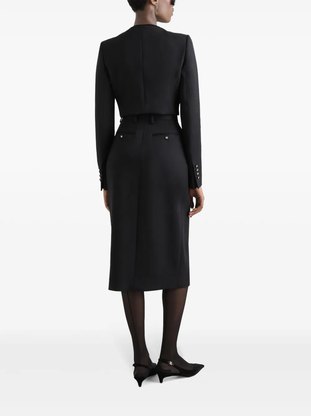 Dolce & Gabbana Midi-plooirok Zwart