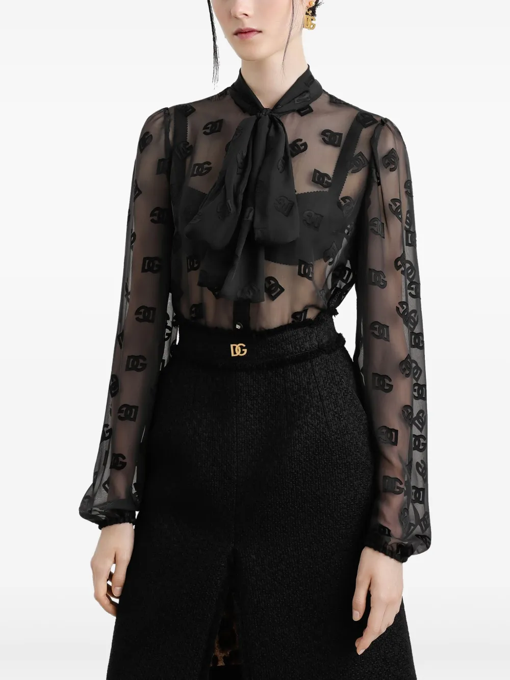 Dolce & Gabbana Shirt met logoprint Zwart