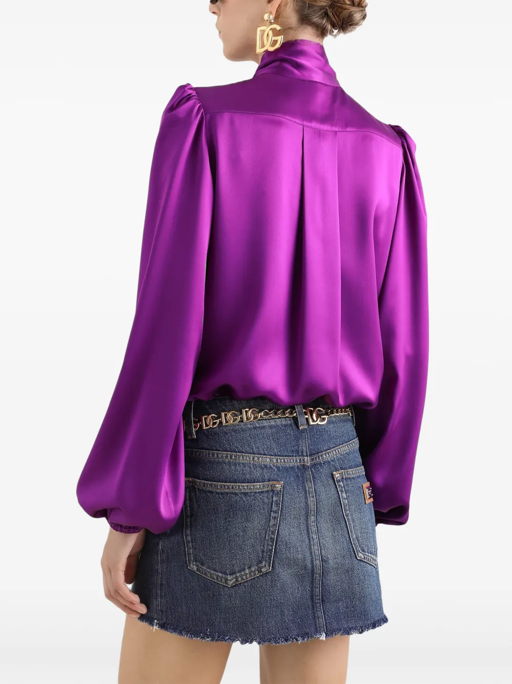 Dolce & Gabbana Zijden Blouse Paars