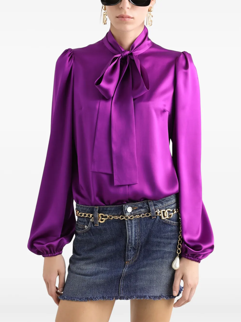 Dolce & Gabbana Zijden Blouse Paars