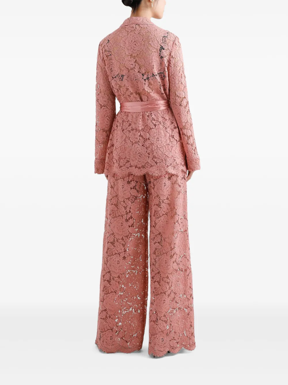 Dolce & Gabbana Blouse met bloemenkant Roze