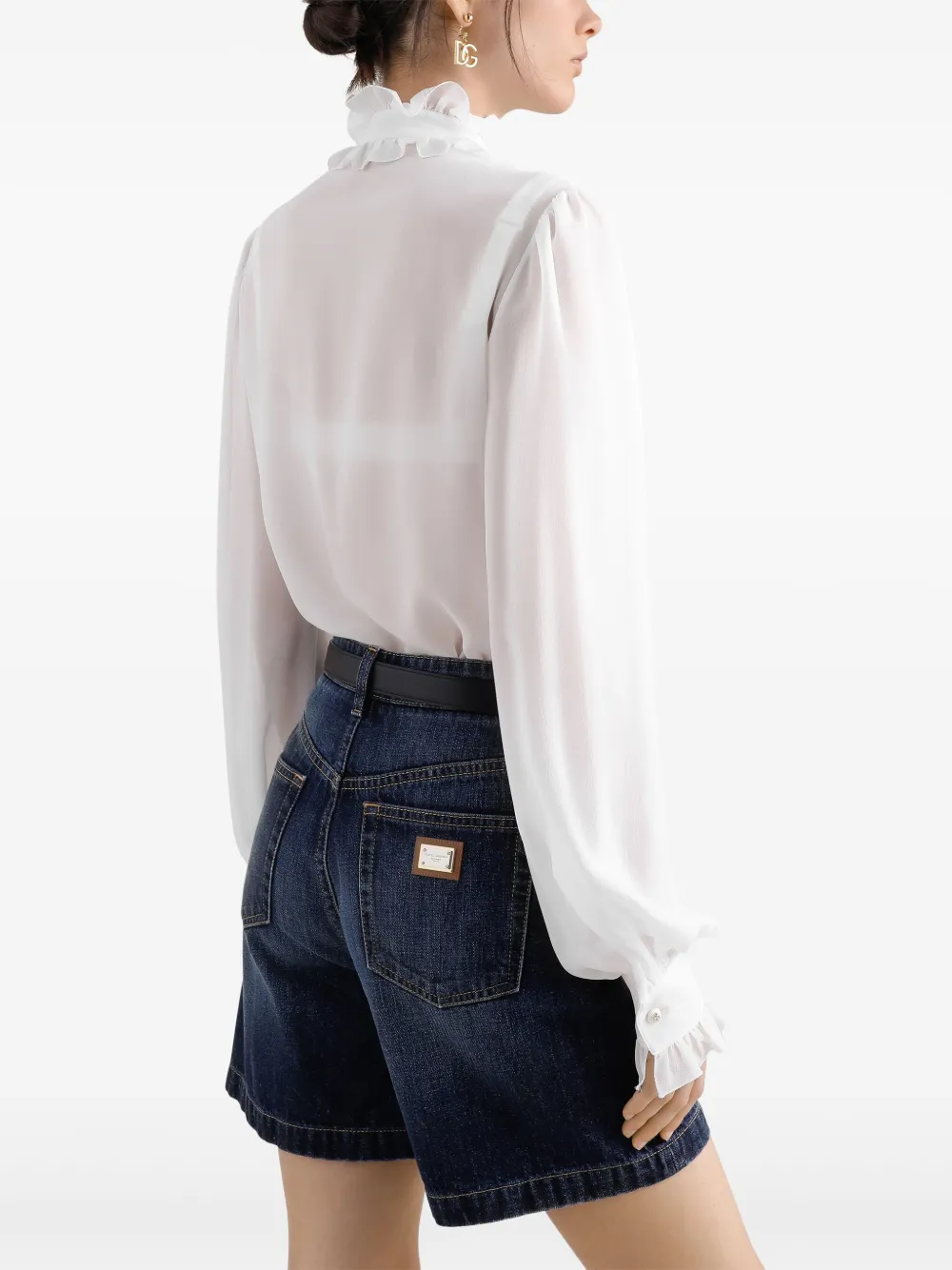 Dolce & Gabbana Shirt met ruches Wit