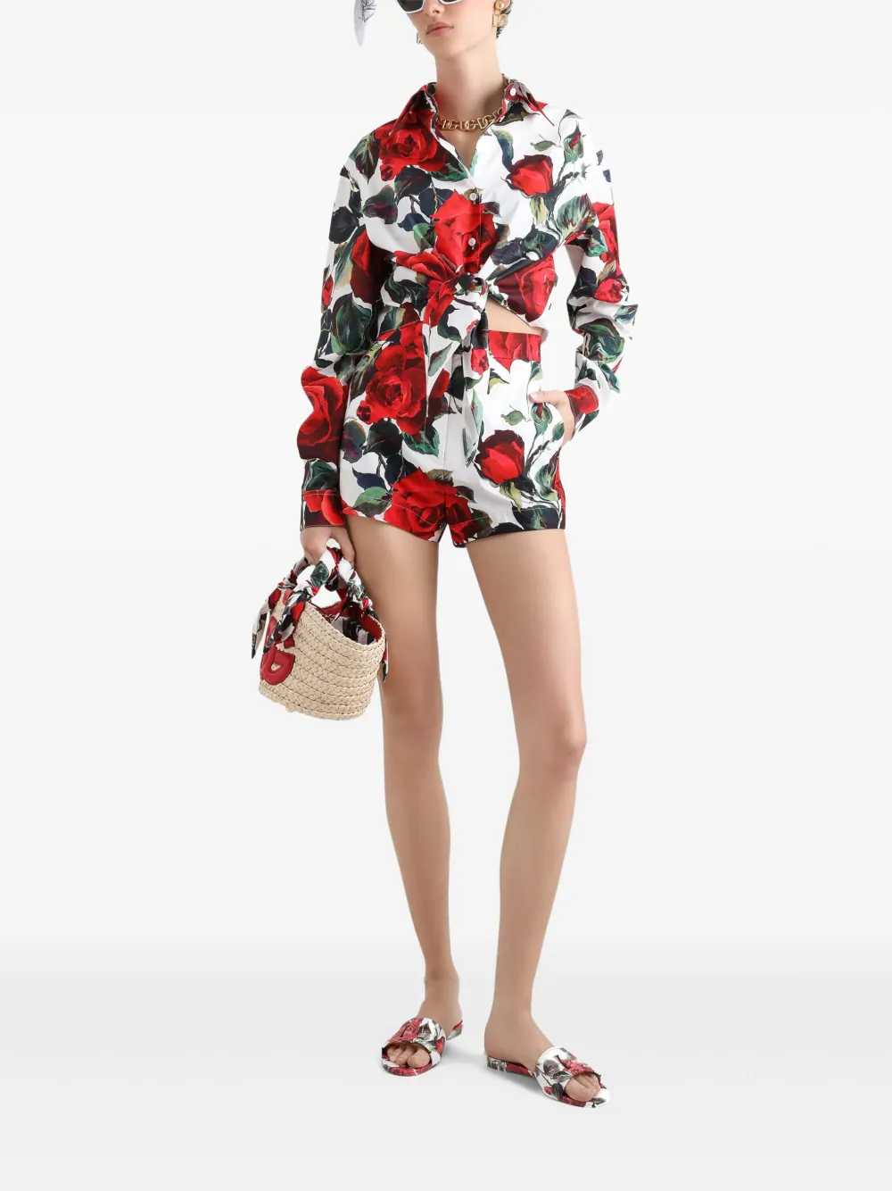 Dolce & Gabbana blouse met bloemenprint - Wit