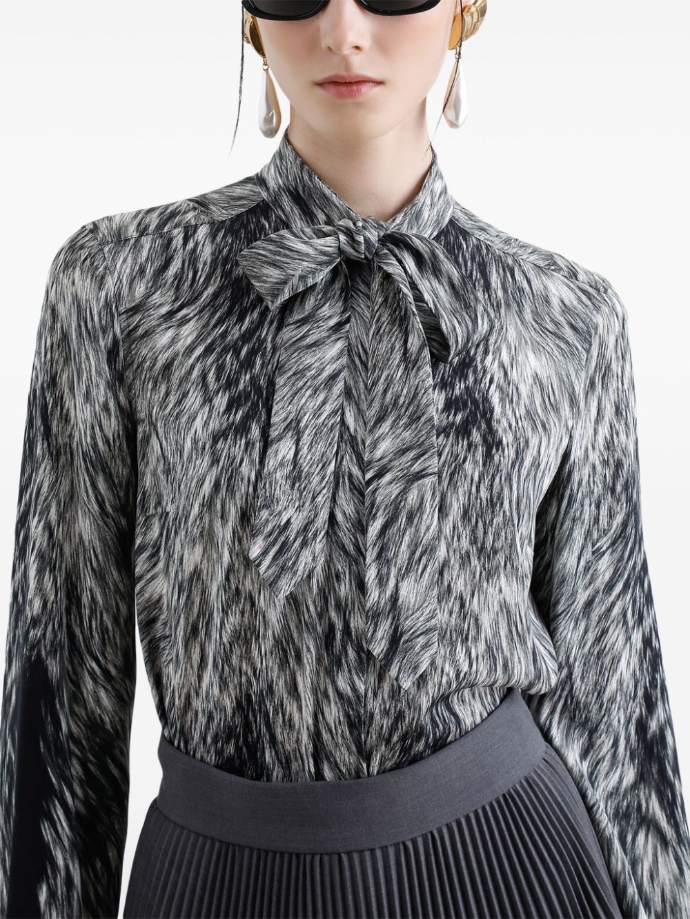 Dolce & Gabbana Blouse met dierenprint Grijs