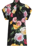 Dolce & Gabbana rose-print shirt - Black