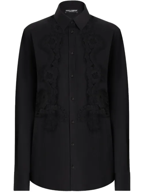 Chemise à empiècements en dentelle - Dolce & Gabbana - Modalova