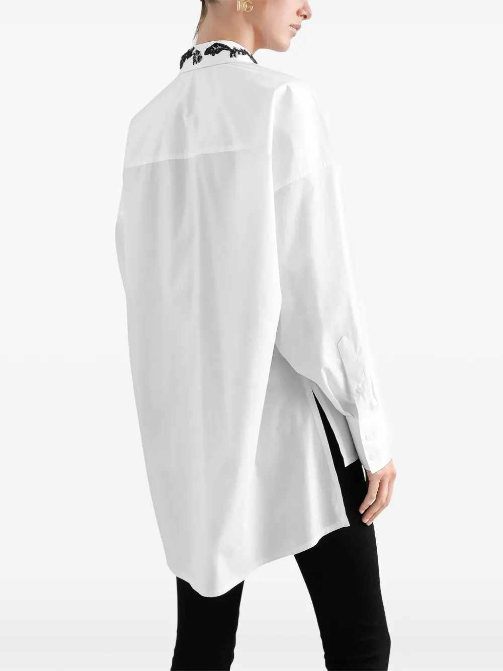 Dolce & Gabbana Blouse met bloemenapplicatie Wit