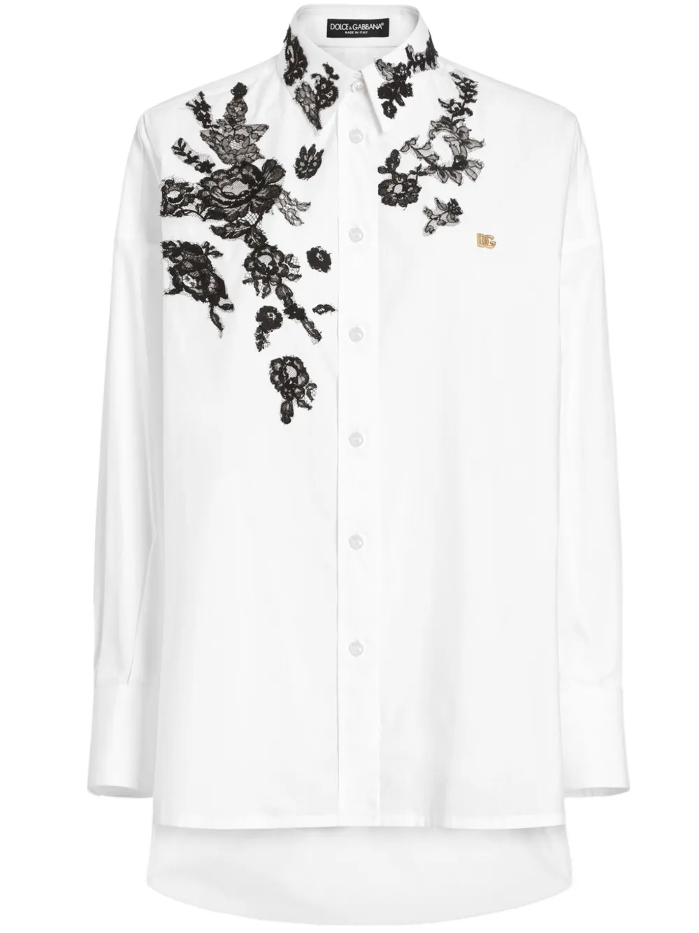 Dolce & Gabbana Blouse met bloemenapplicatie Wit