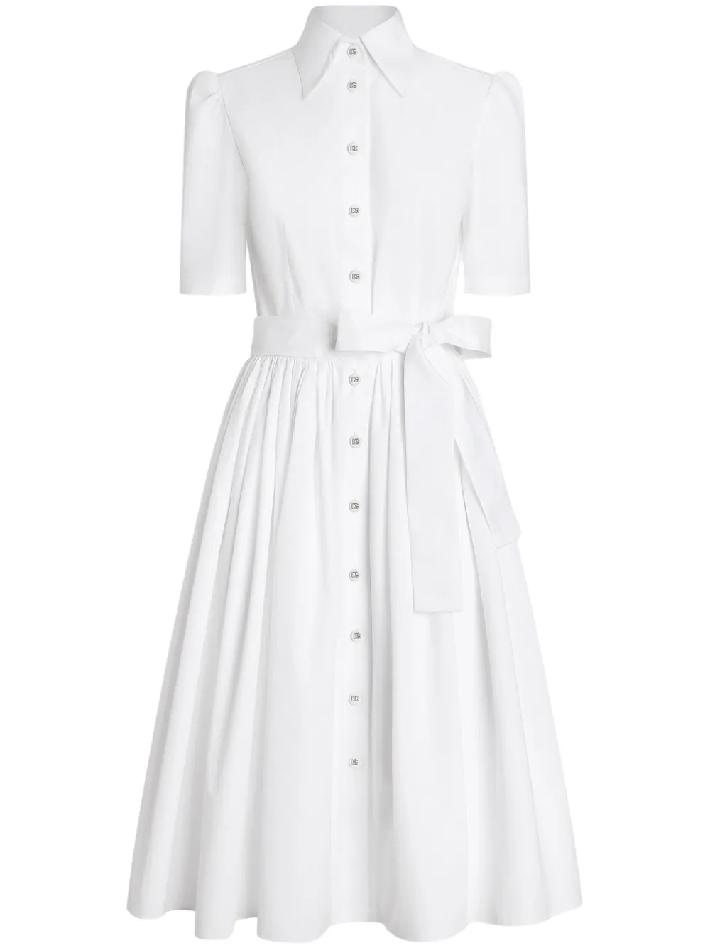 Dolce & Gabbana Popeline blousejurk Wit