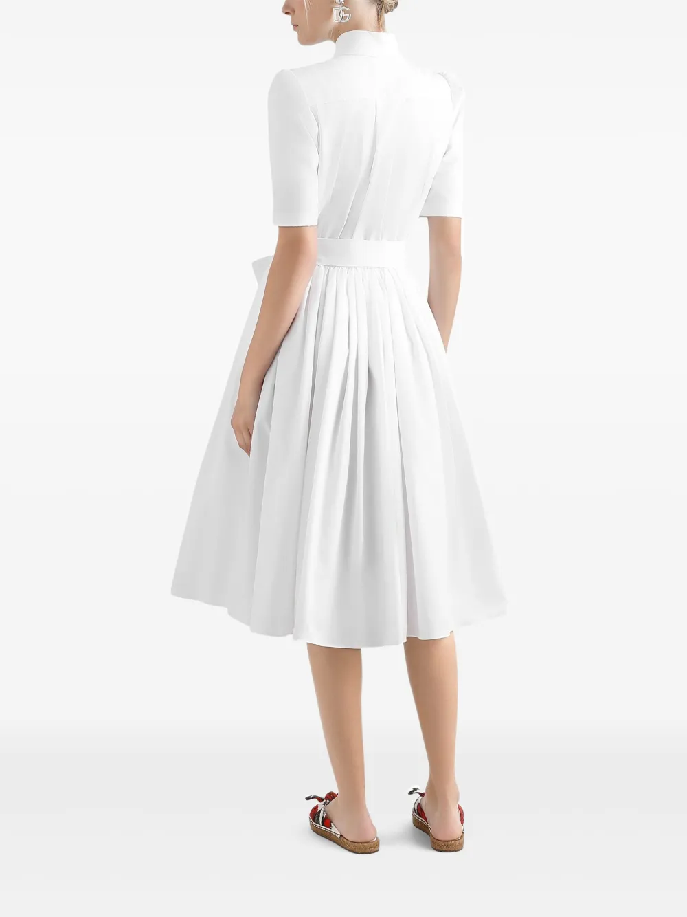 Dolce & Gabbana Popeline blousejurk Wit