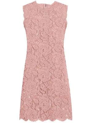 ●美品● Dolce&amp;Gabbana レースワンピース ピンク ドレス Dolce & Gabbana フローラルレース ワンピース | ピンク | FARFETCH JP