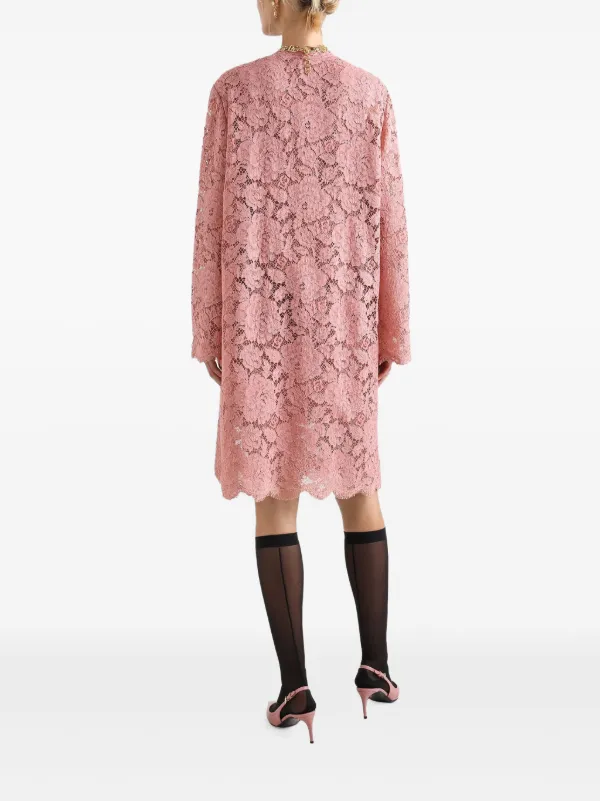 Dolce & Gabbana レース ミニドレス | ピンク | FARFETCH JP