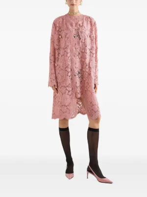 Dolce & Gabbana ピンクレースドレス Dolce & Gabbana フラワーレースドレス ピンク (Dolce & Gabbana