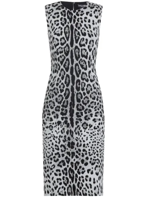 Dolce & Gabbana animal-print midi dress