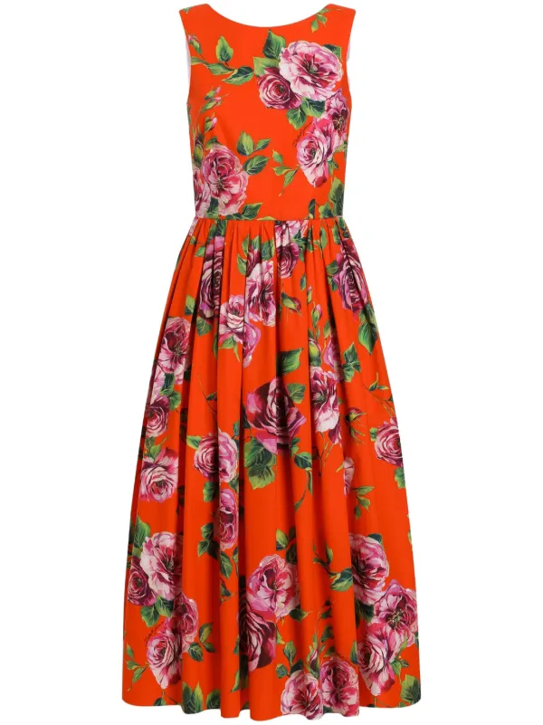 ワンピース Dolce & Gabbana Floral midi dress 26518385_56988660_600.jpg