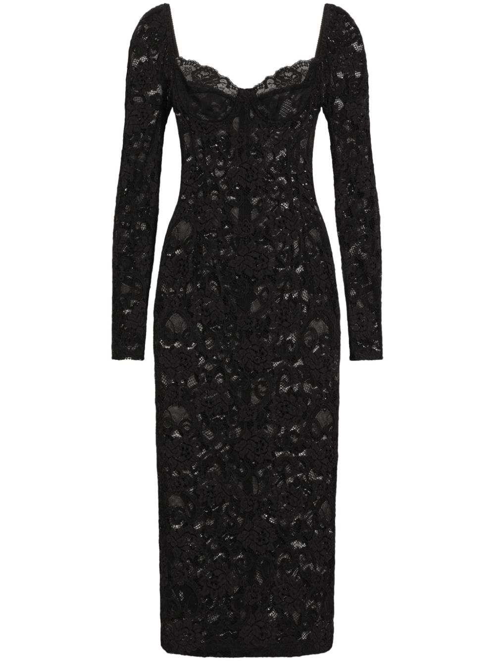 Dolce & Gabbana laced maxi dress Zwart