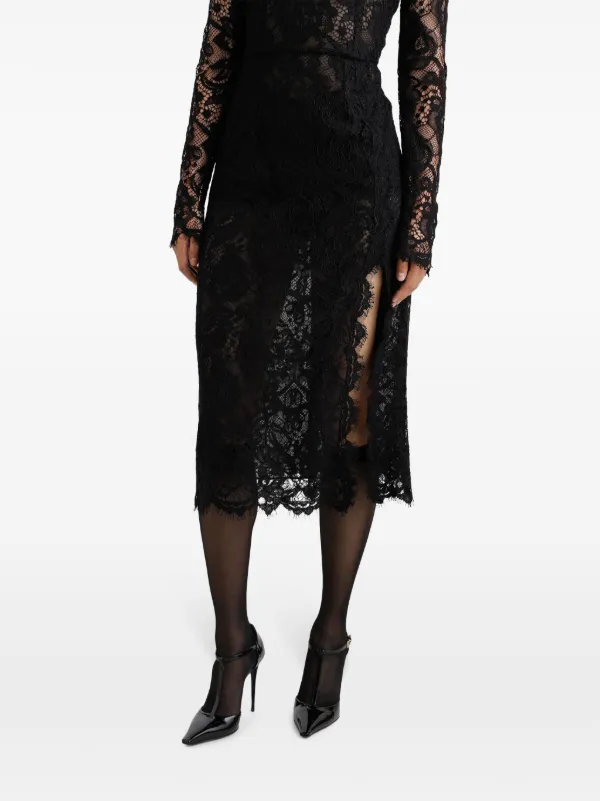 Black Floral Lace Dress