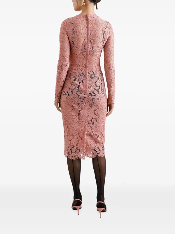 Dolce & Gabbana レースドレス ピンク Dolce & Gabbana レース ドレス | ピンク | FARFETCH JP