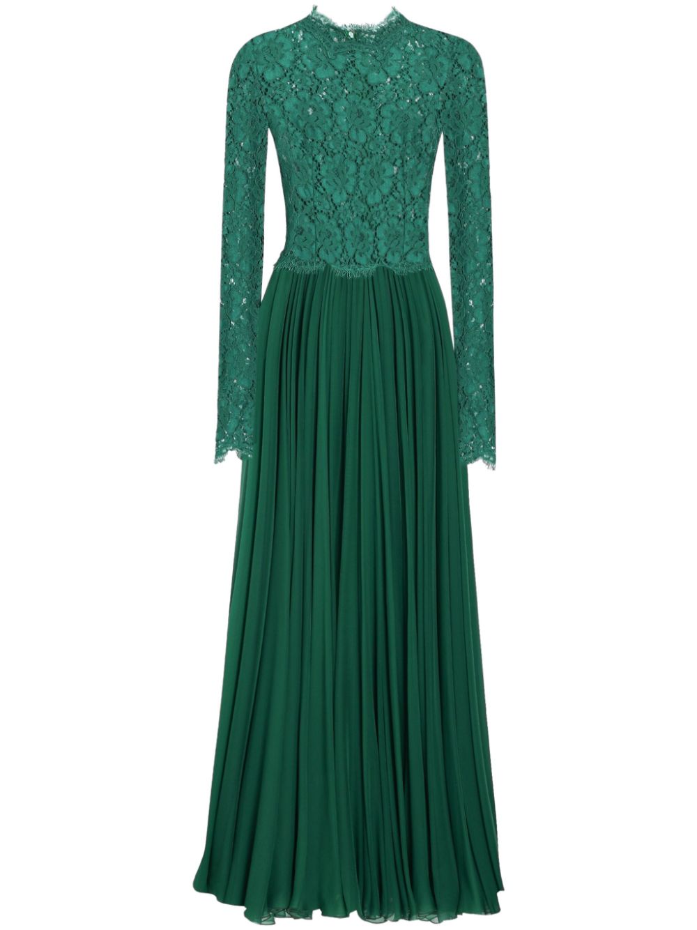 lace-panel gown