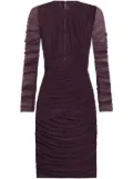 Dolce & Gabbana draped-detail mini dress - Purple