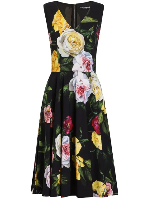 Dolce & Gabbana charmeuse calf-length dress 