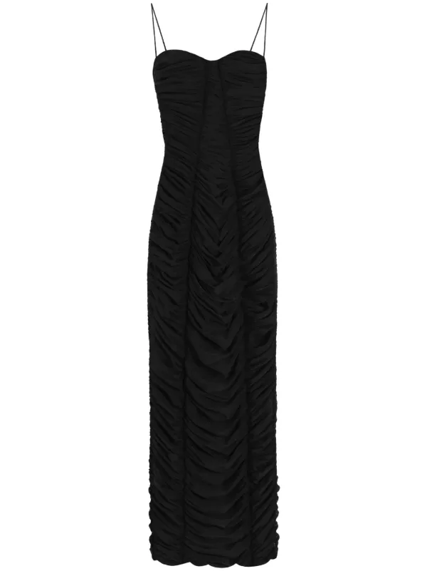 Dolce & Gabbana Stretch Tulle Slip Dress - Black