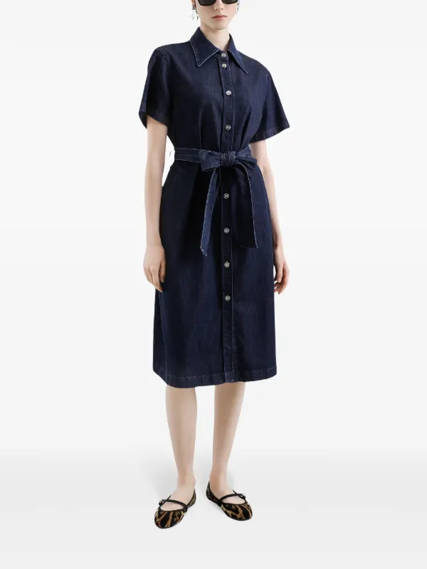 Dolce & Gabbana Belted Denim Dress | Blue | FARFETCH Dolce & Gabbana Belted Denim Dress | Blue | FARFETCH