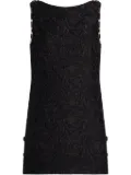 Dolce & Gabbana floral-embroidered mini dress - Black