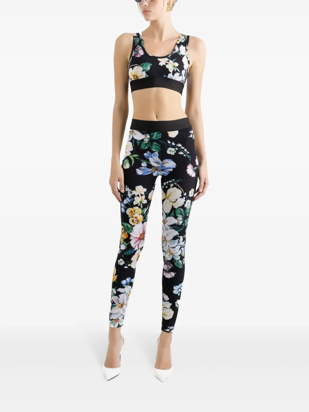 Dolce & Gabbana Cropped top met print - Zwart