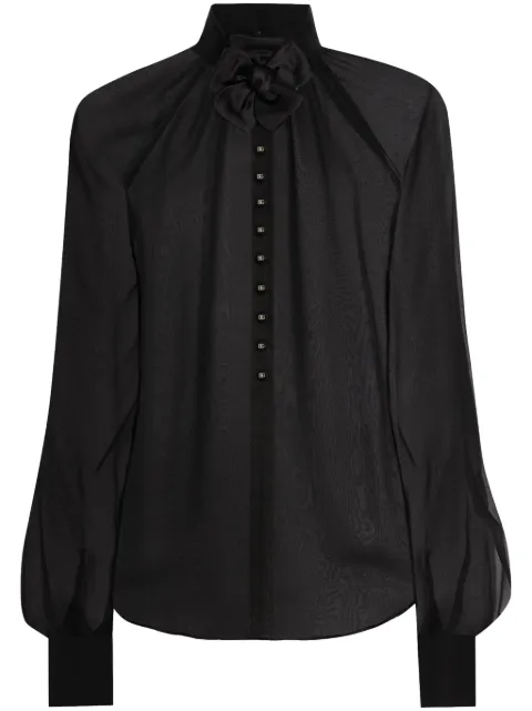 Dolce & Gabbana floral-appliqué shirt 