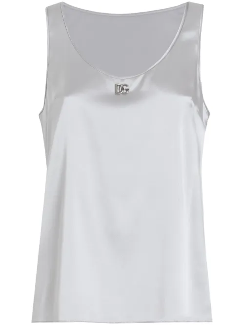 Haut à plaque logo - Dolce & Gabbana - Modalova