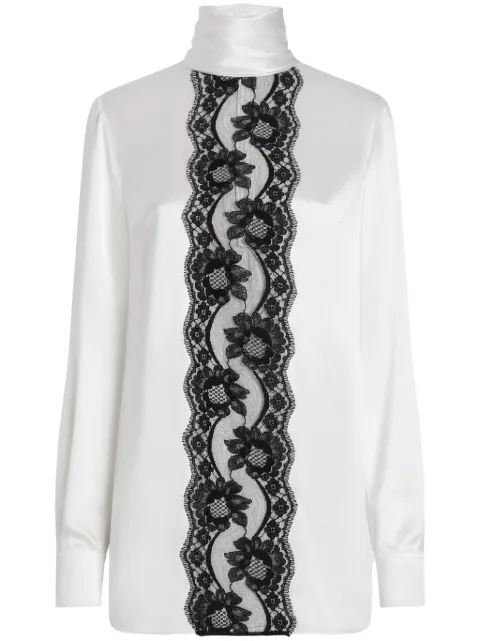 Dolce & Gabbana lace-appliqué blouse